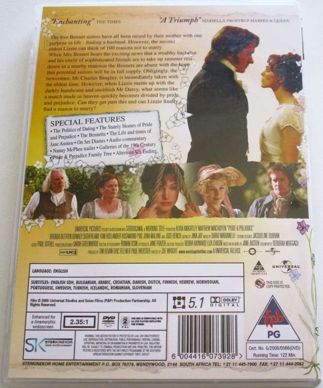 PRIDE & PREJUDICE DVD [BBOX 8]