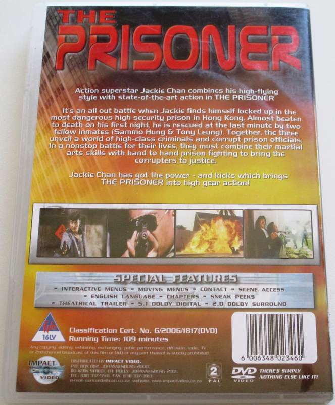 THE PRISONER Jackie Chan DVD [BBOX 8]