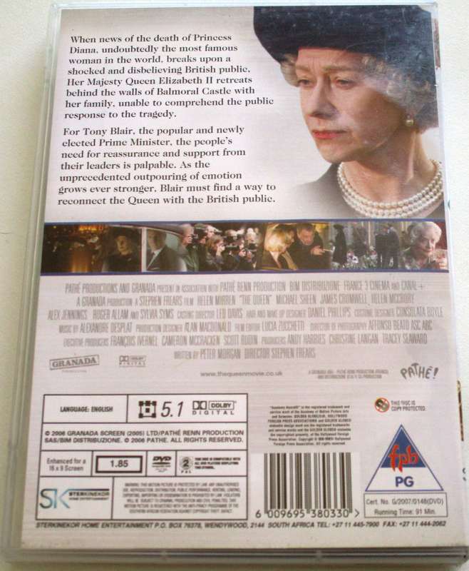 THE QUEEN Helen Mirren DVD [BBOX 9]