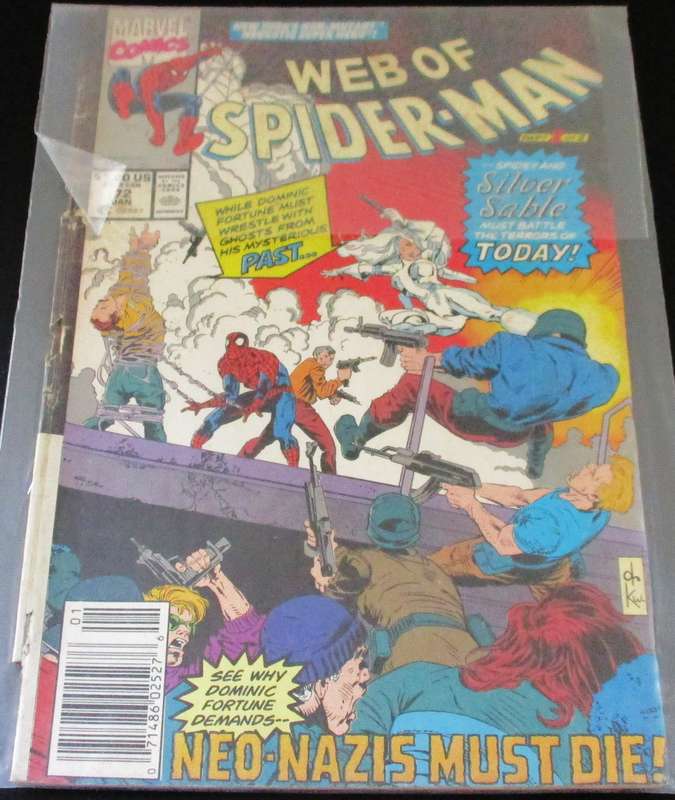 MARVEL Comics WEB OF SPIDER-MAN Silver Sable Part 2 of 2 #72 Jan 1990 [Box 1]