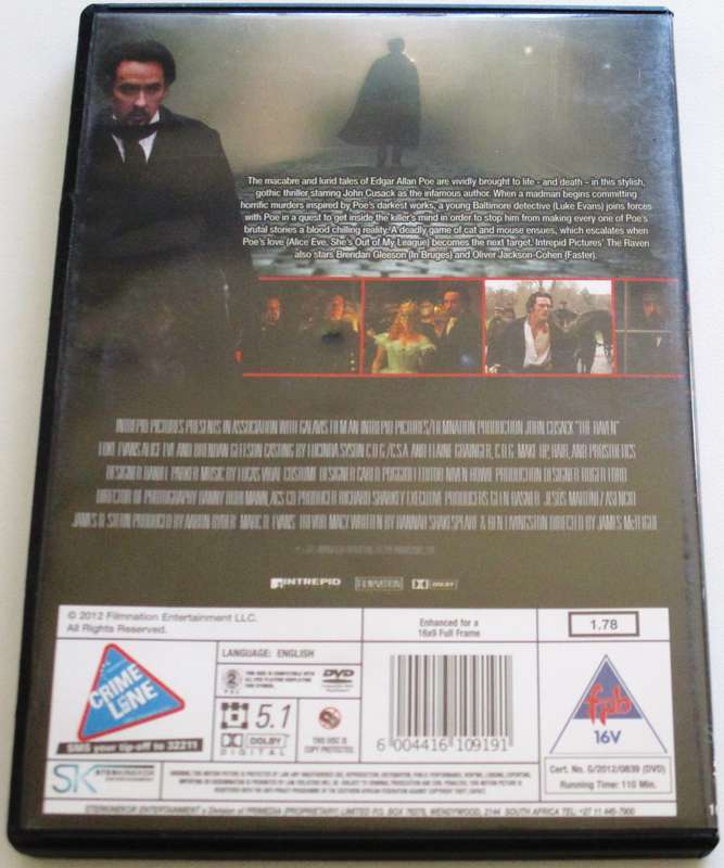 THE RAVEN John Cusack DVD [BBOX 9]