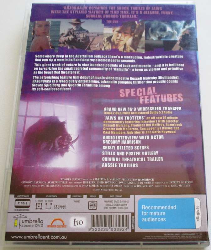 RAZORBACK DVD [BBOX 9]
