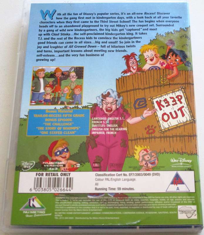 RECESS All Growed Up DVD [BBOX 7]