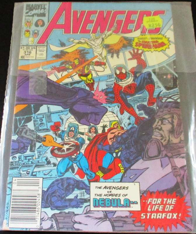 MARVEL Comics AVENGERS with SPIDER-MAN vs. The Hordes of Nebula #316 April 1990 [Box 1]