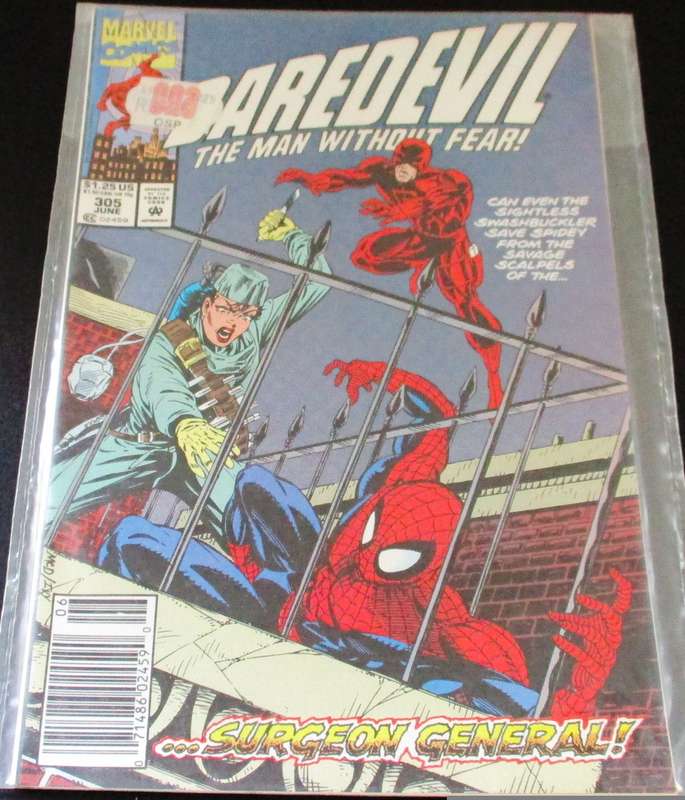 MARVEL Comics DAREDEVIL with SPIDER-MAN Surgeon General #305 June 1992 [Box 1]