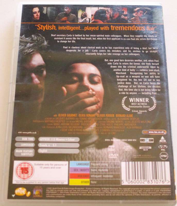 READ MY LIPS DVD [BBOX 8] French with English Subtitles
