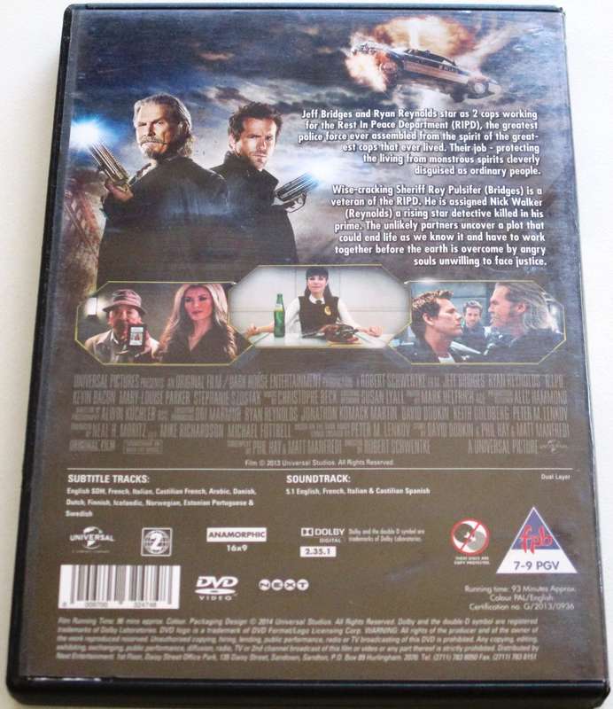 R.I.P.D. Jeff Bridges Ryan Reynolds DVD [BBOX 8]