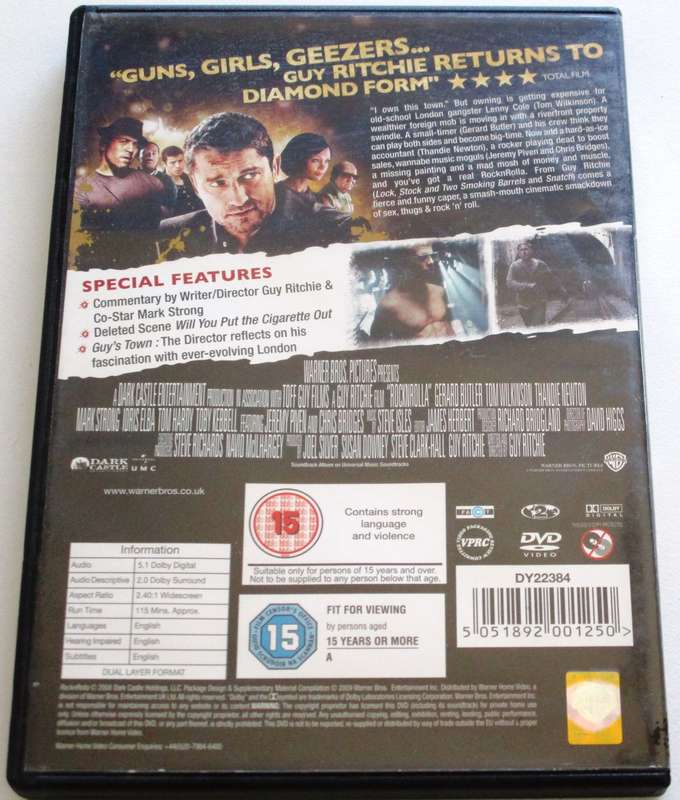 ROCK N ROLLA Guy Richie film DVD [BBOX 11]