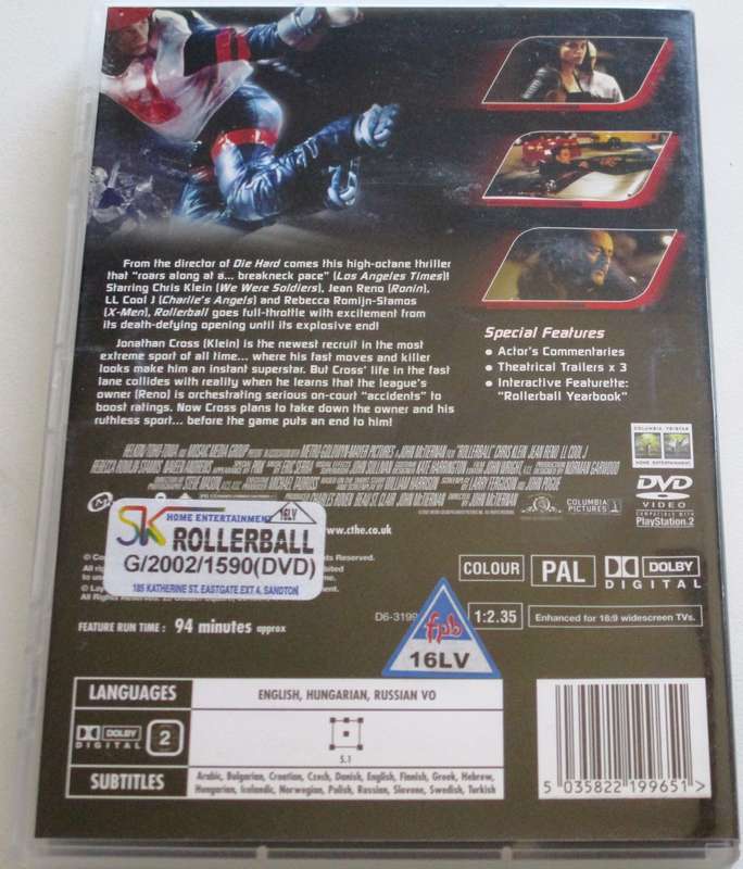 ROLLERBALL Jean Reno DVD [BBOX 9]