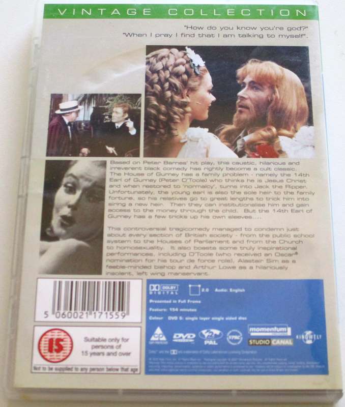 RULING CLASS Peter O Toole DVD [BBOX 9]