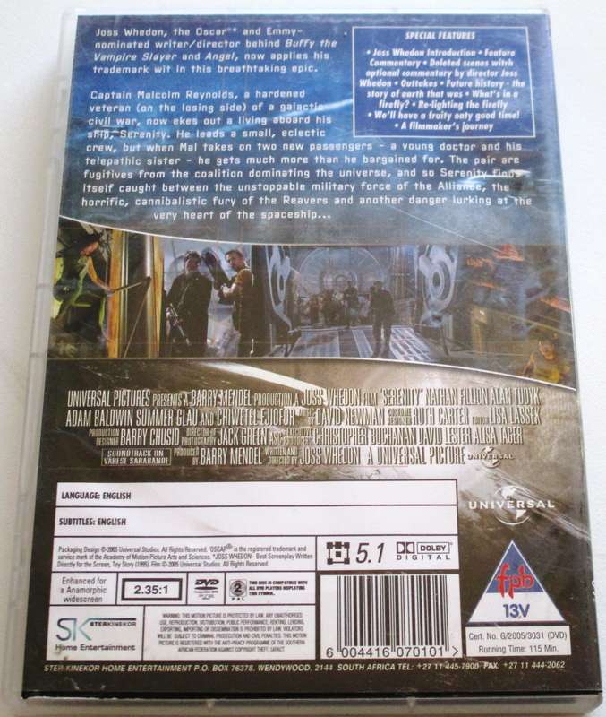 SERENITY DVD [BBOX 9]