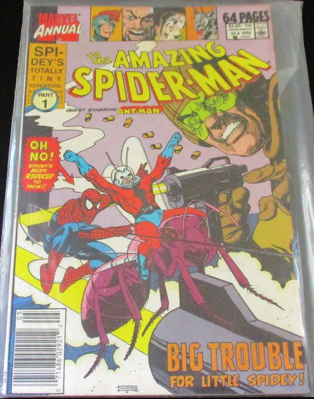 MARVEL ANNUAL THE AMAZING SPIDER-MAN & ANT-MAN 64 PAGES #24 1990 [Box 2]