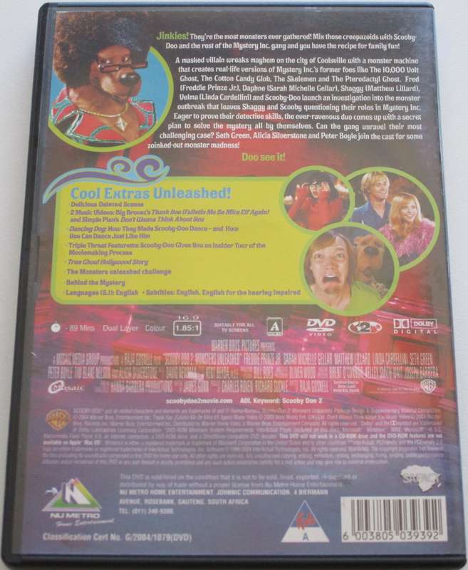 SCOOBY-DOO 2 Monsters Unleashed DVD [BBOX 8]