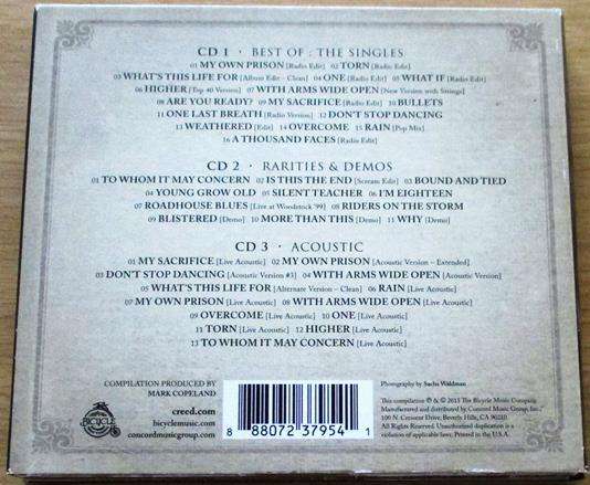 CREED With Arms Wide Open A Retrospective Best of / Rarities & Demos /Acoustic 3xCD[main stock room]