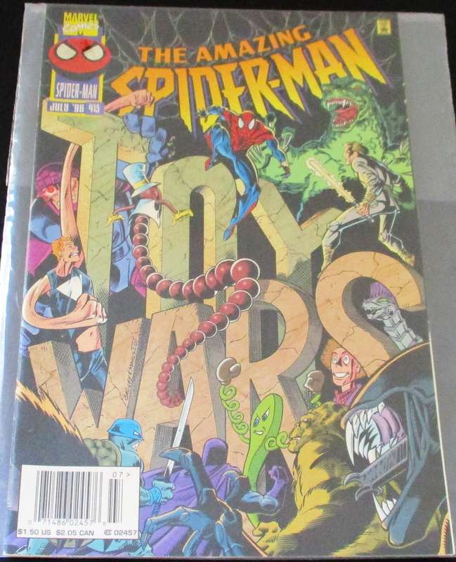 MARVEL Comics THE AMAZING SPIDER-MAN Toy Wars #413 July 1996 [Box 2]