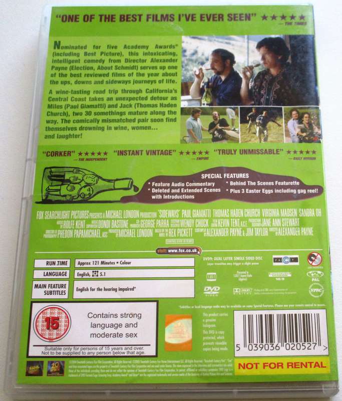 SIDEWAYS DVD [BBOX 10]