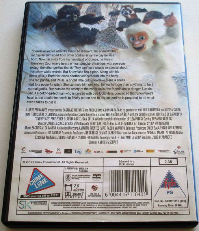SNOWFLAKE The White Gorilla DVD [BBOX 11]