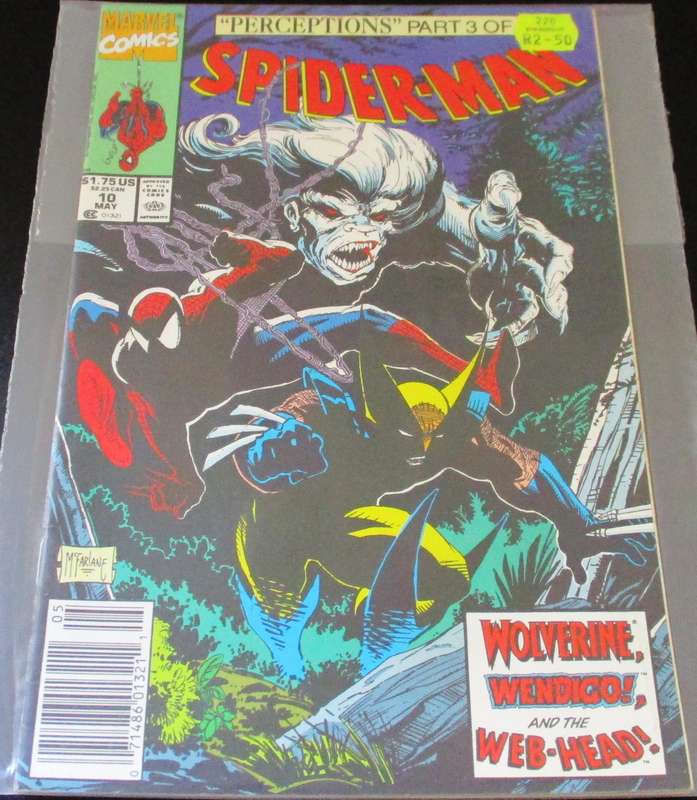MARVEL Comics SPIDER-MAN Perceptions Wolverine, Wendigo Part 3 of 5 #10 May 1991 [Box 2]