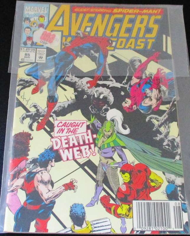 MARVEL Comics AVENGERS and SPIDER-MAN Caught in the Death Web #85 Aug 1992 [Box 2]