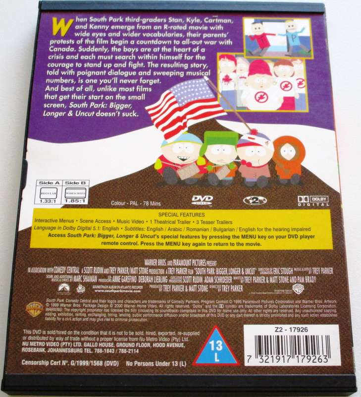 SOUTH PARK DVD [BBOX 11]