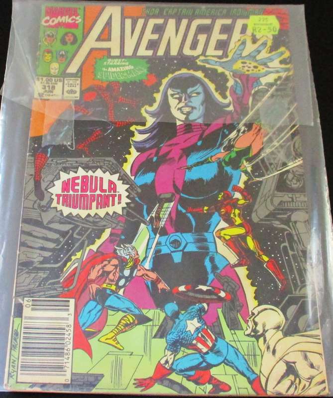 MARVEL Comics AVENGERS SPIDER-MAN Nebula Triumphant! #318 Jun 1990 [Box 2]