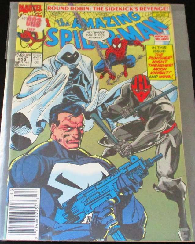 MARVEL Comics THE AMAZING SPIDER-MAN Round Robin: The Sidekick's Revenge #355 Dec 1991 [Box 2]