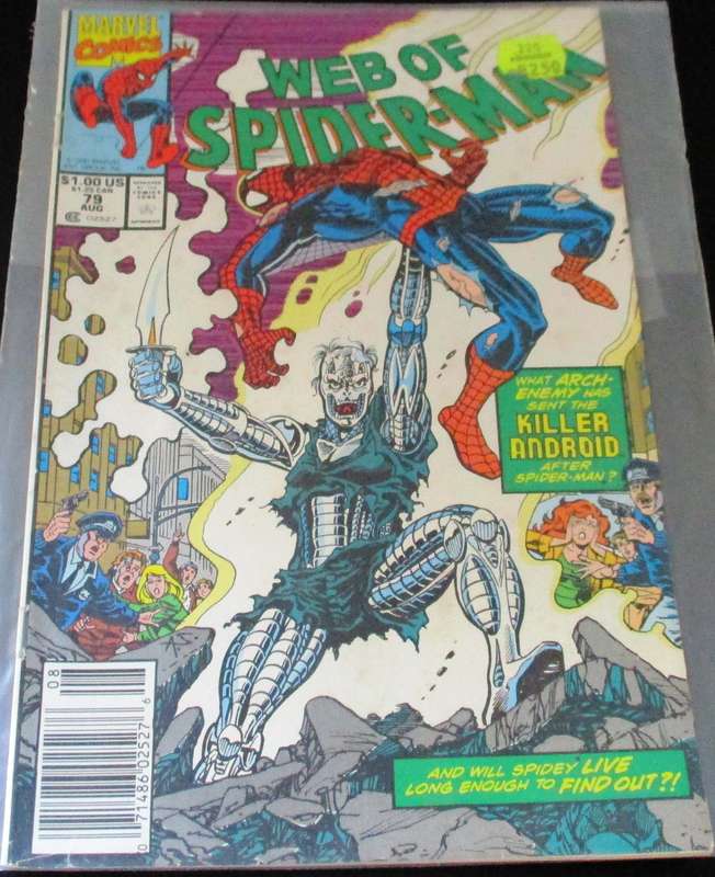 MARVEL Comics WEB OF SPIDER-MAN Killer Android #79 Aug 1991 [Box 2]