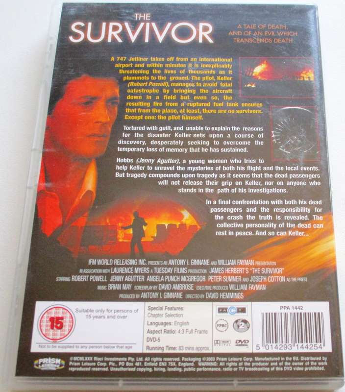 THE SURVIVOR Robert Powell DVD [BBOX 12]