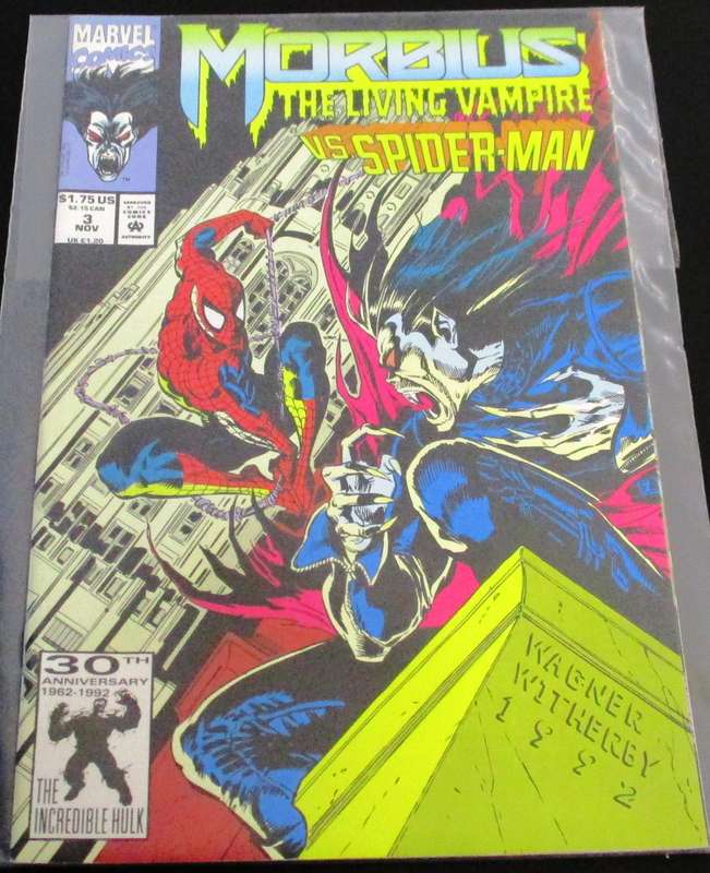 MARVEL Comics MORBIUS The Living Vampire vs. SPIDER-MAN #3 Nov 1992 [Box 2]