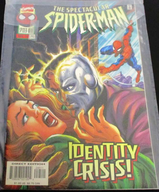 MARVEL Comics THE SPECTACULAR SPIDER-MAN Identity Crisis! #245 April 1997 [Box 2]