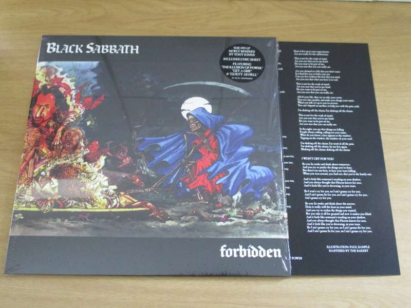 BLACK SABBATH Forbidden Remastered Standard Black LP VINYL Record