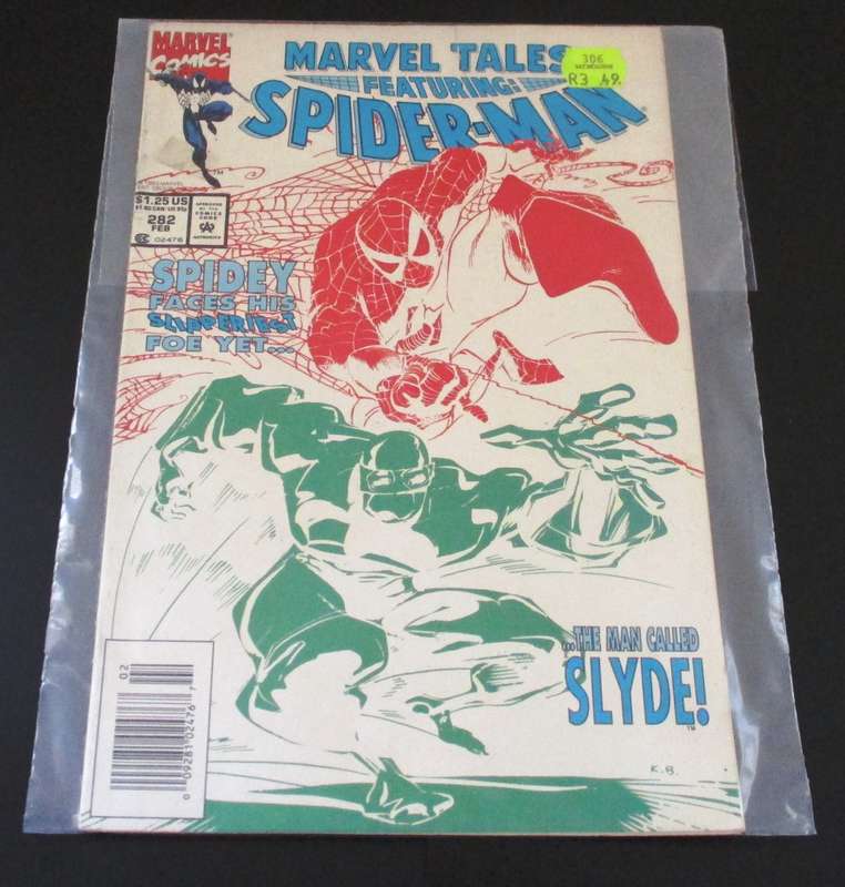 MARVEL Tales AMAZING SPIDER-MAN The Man called Slyde! #282 Feb 1993 [Box 3]