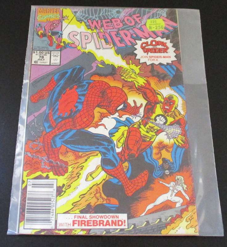MARVEL Comics WEB OF SPIDER-MAN Cloak and Dagger #78 July 1991 [Box 3]