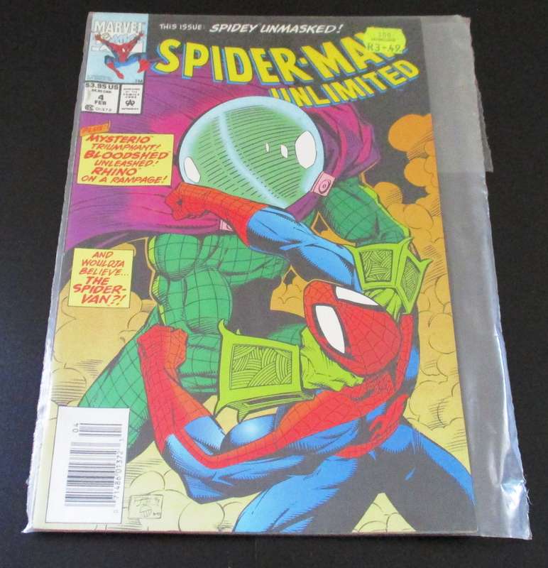 MARVEL Comics SPIDER-MAN UNLIMITED Mysterio + Bloodshed + Rhino #4 Feb 1993 [Box 3]