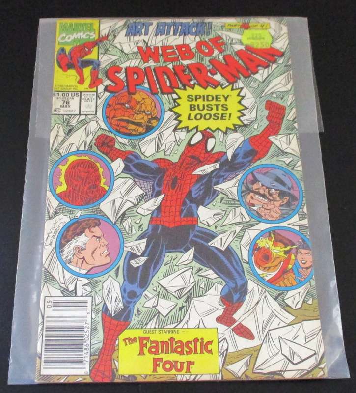 MARVEL Comics WEB OF SPIDER-MAN Art Attack Part 4 of 4 #76 May 1991 [Box 3]