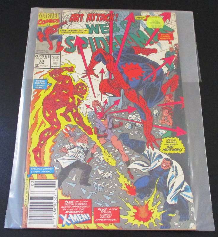 MARVEL Comics WEB OF SPIDER-MAN Art Attack Part 1 of 4 #73 Feb 1990 [Box 3]