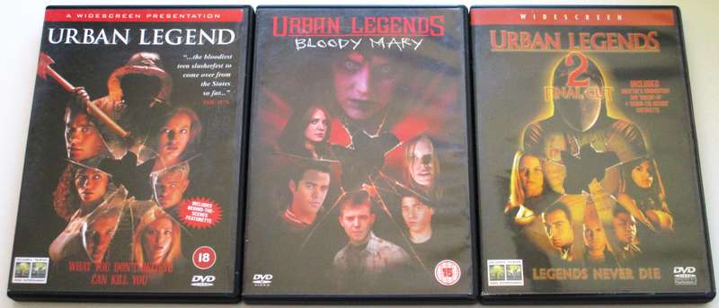 URBAN LEGEND + URBAN LEGENDS 2 Final Cut + URBAN LEGENDS Bloody Mary DVD [BBOX 14]