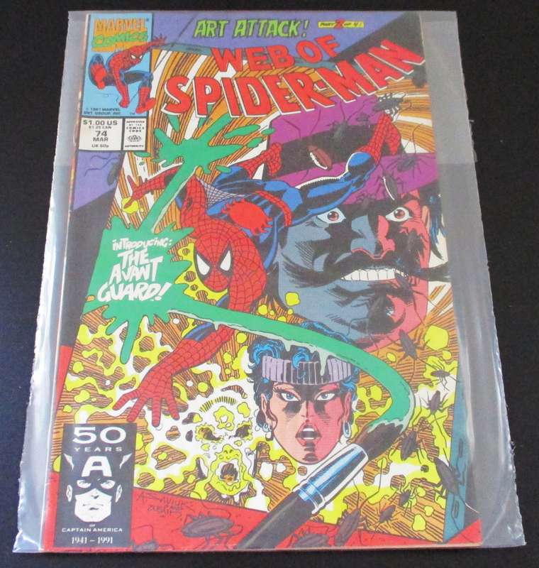 MARVEL Comics WEB OF  SPIDER-MAN Art Attack Part 2 of 4 #74 1991 [Box 3]