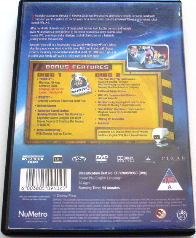 WALL-E  2 Disc Special Edition DVD [BBOX 14]