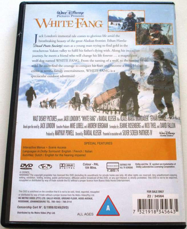 WHITE FANG DVD [BBOX 14]
