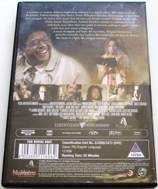WINGED CREATURES Kate Beckinsale DVD [BBOX 14]