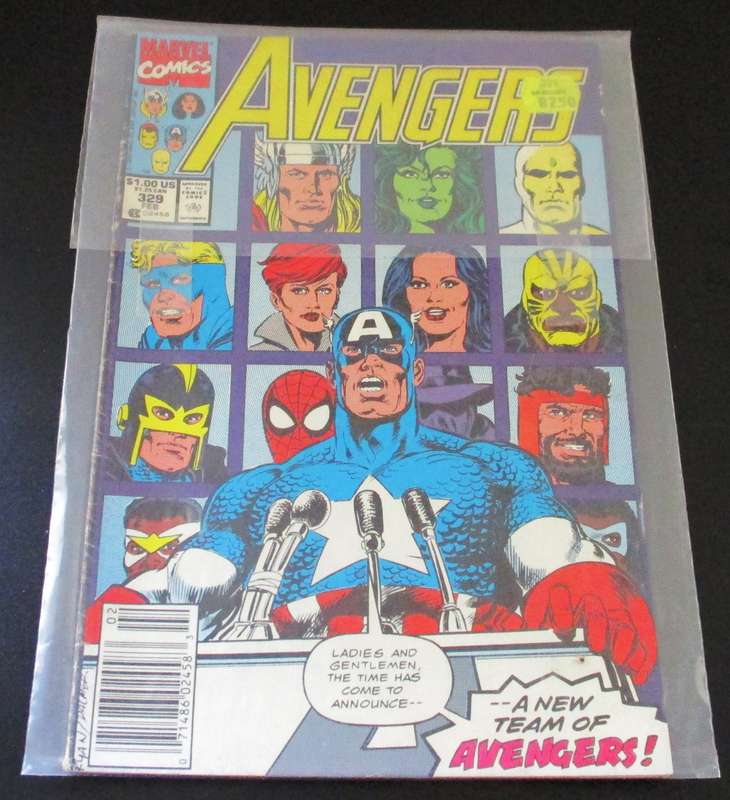 MARVEL Comics AVENGERS + SPIDER-MAN #329 Feb 1990 [Box 3]