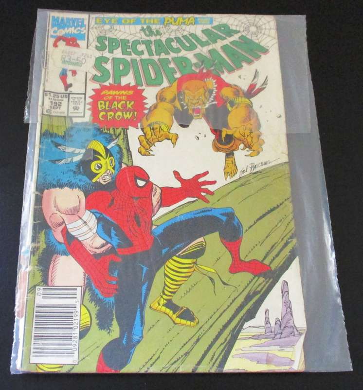 MARVEL Comics THE SPECTACULAR SPIDER-MAN The Black Crow #192 Sep 1992 [Box 3]