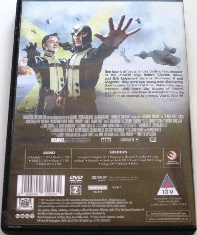 X-MEN First Class DVD [BBOX 14]