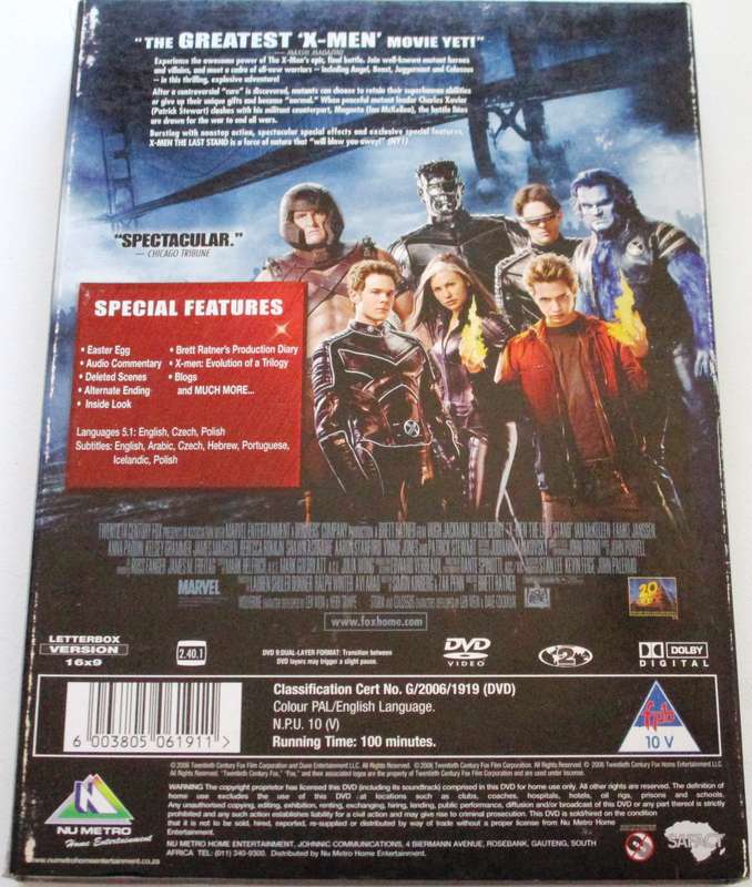 X-MEN: THE LAST STAND 2 Disc Special Edition DVD [BBOX 14]