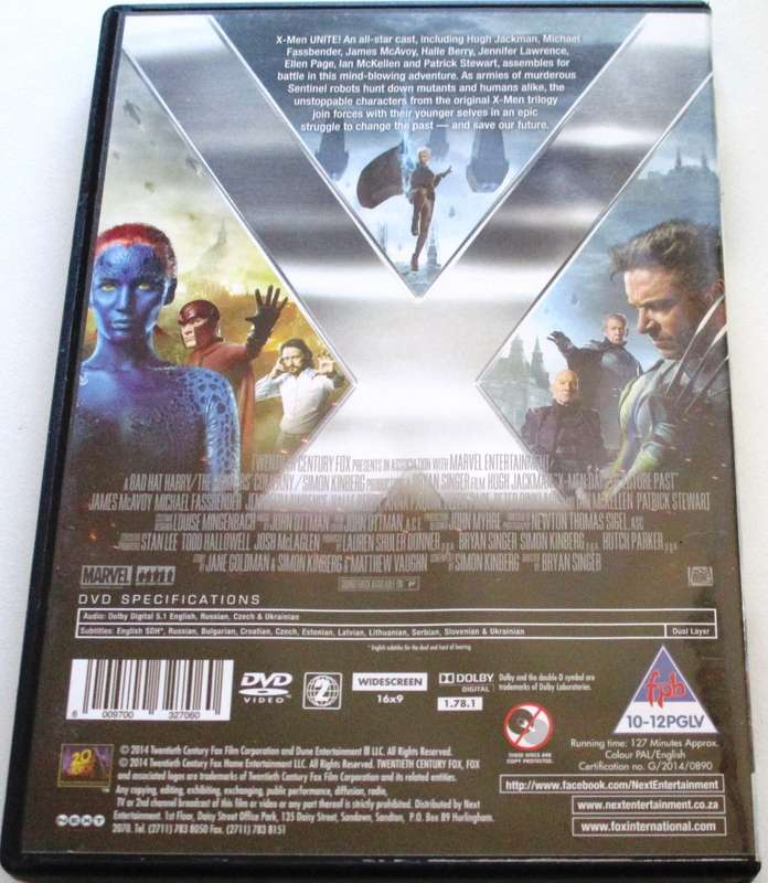 X-MEN Days of Future Past DVD [BBOX 14]