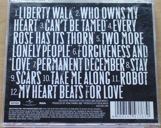 MILEY CYRUS Can't be Tamed CD [Gx8]