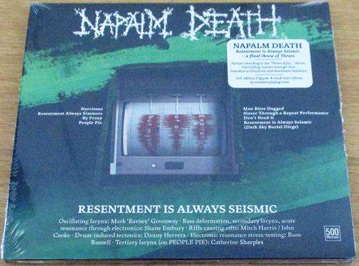 NAPALM DEATH Resentment Is Always Seismic  A Final Throw Of Throes Digipak CD