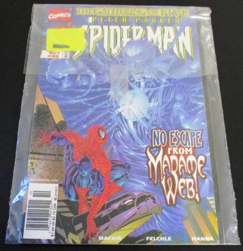 MARVEL Comics PETER PARKER SPIDER-MAN The Gathering of Five Part 3 Madame Web #96 Oct 1998 [Box 4]