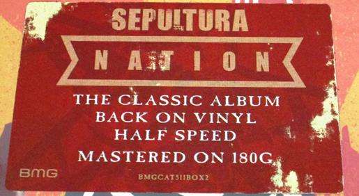SEPULTURA Nation HALF SPEED MASTERED 2xLP VINYL Record